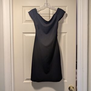 Lulu's Large Elegant Black Bow Back Dress
